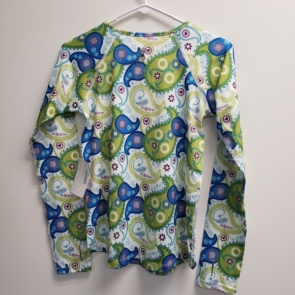 Running Skirts Paisley Print Performance Sweat Wicking Top Womens Size Small - Picture 2 of 8